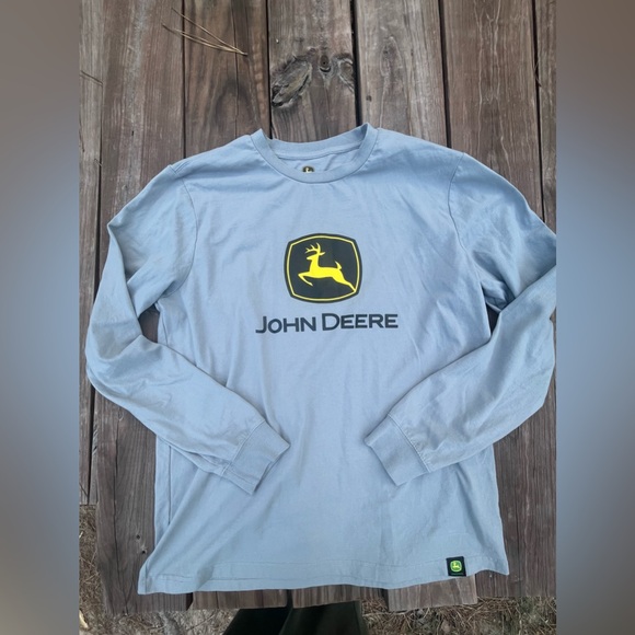 John Deere Men's Longsleeve Shirt Gray Medium - Picture 1 of 5